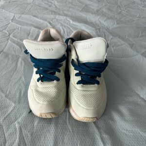 Skechers Kids' Cream and Navy Sneakers